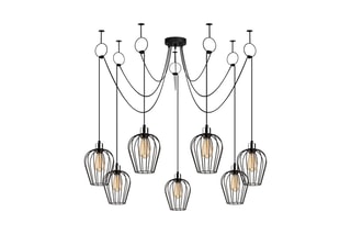 Candeeiro suspenso Tel - Preto - 7 x 100 W
