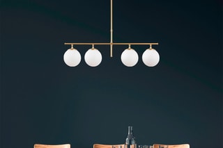 Candeeiro suspenso Roe Dourado