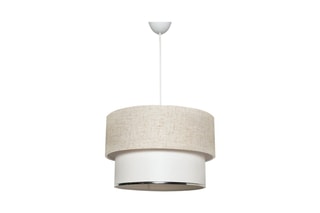 Candeeiro suspenso TM121 - Branco e bege
