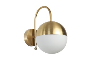 Aplique de parede Küre - Dourado e branco - 60 W