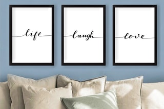 3 pinturas decorativas com moldura Zoe -   24 x 29 cm -