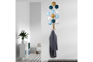 Décoration murale Speckle - 50 x 100 x 4 cm - Doré et blanc