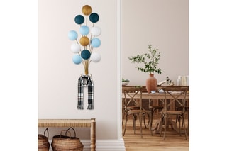 Décoration murale Speckle - 50 x 100 x 4 cm - Doré et blanc