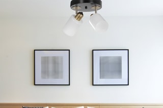 Candeeiro de teto - Preto e branco - 60 W