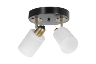 Candeeiro de teto - Preto e branco - 60 W