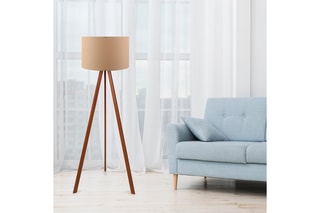 Lampadaire - Beige et marron - 60 W - 140 cm
