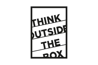 Decoração de parede Think Outside The Box - 35 x 50 cm - Preto