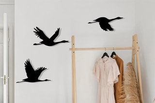 3 decorações de parede Preto