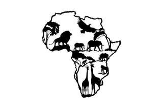 Decoração de parede African 2 - Preto