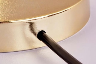 Candeeiro de mesa - Branco e dourado - 60 W