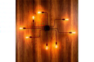 Candeeiro de teto Truva - Preto - 8 x 40 W