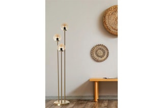 Lampadaire - Doré - 3 x 60 W