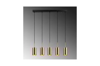 Candeeiro suspenso Dourado e preto