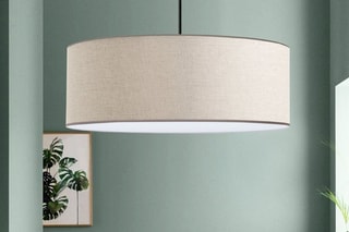 Candeeiro suspenso Creme - 52 x 52 x 23 cm