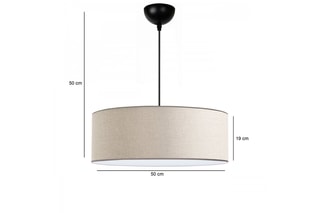 Candeeiro suspenso Creme - 52 x 52 x 23 cm