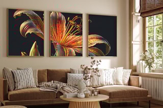 Tríptico em madeira - 50 x 70 cm