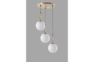 Candeeiro suspenso Morino - Dourado - 3 x 60 W