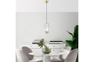 Candeeiro suspenso Skew - Dourado - 40 W