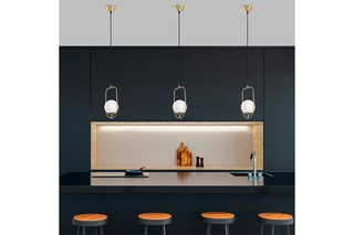 Candeeiro suspenso Skew - Dourado - 40 W