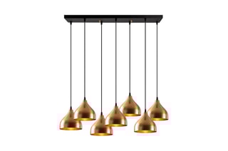 Candeeiro suspenso Tattoo Preto e dourado rosa