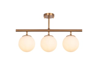 Candeeiro de teto - Dourado - 3 x 15 W