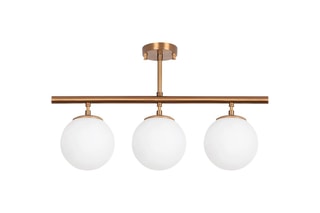 Candeeiro de teto - Dourado - 3 x 15 W