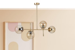 Candeeiro suspenso Favori - Dourado - 4 x 60 W