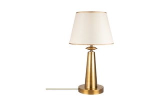 Candeeiro de mesa Pardo Dourado e branco