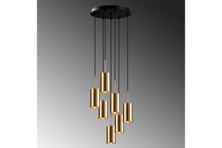 Candeeiro suspenso Dourado e preto