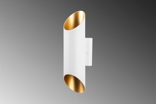 Aplique de parede Cut - Branco e dourado - 2 x 10 W