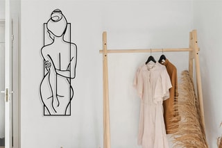 Decoração de parede Female Posture - Preto - 24 x 69 cm
