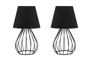 2 candeeiro de mesa Ayd - Preto - 2 x 60 W