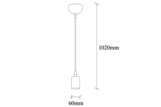 Candeeiro suspenso - Preto - 40 W