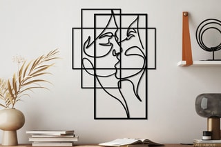 Décoration murale Love - Noir - 70 x 52 cm