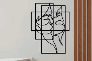 Décoration murale Love - Noir - 70 x 52 cm