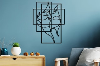 Décoration murale Love - Noir - 70 x 52 cm