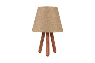 Candeeiro de mesa Ayd de madeira - Castanho e bege - 60 W