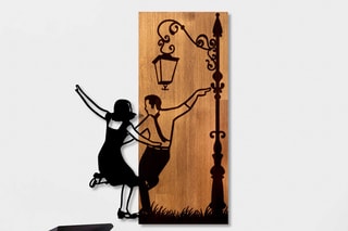 Decoração de parede Dança - Natural e preto