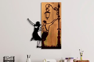 Decoração de parede Dança - Natural e preto