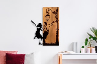 Decoração de parede Dança - Natural e preto
