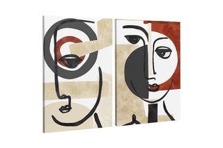 2 pinturas decorativas em tela Nicole - 70 x 50 cm