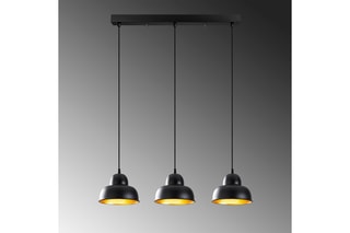 Candeeiro suspenso Berceste - Preto - 3 x 100 W