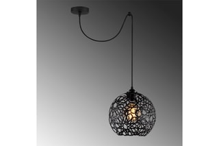 Candeeiro suspenso Fellini - Preto - 40 W