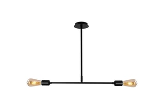 Candeeiro suspenso Flower - Preto - 2 x 40 W