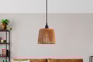 Candeeiro suspenso em bambu Akin - Natural - 45-60 W