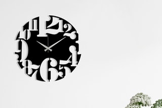 Relógio - 48 cm - Preto e branco