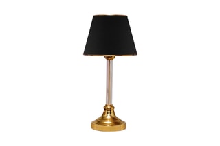 Candeeiro de mesa Ayd - Preto e dourado - 60 W