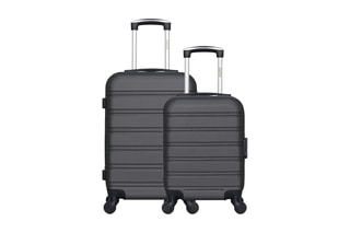 Valise XXS et valise cabine Renoso (XXS/S) - 46/55 cm - Gris foncé