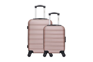 Valise XXS et valise cabine Renoso (XXS/S) - 46/55 cm - Doré rose