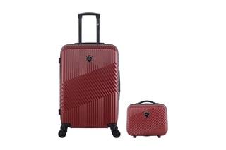  Valise semaine (M) et vanity Peter - 65/23 cm  - Bordeaux